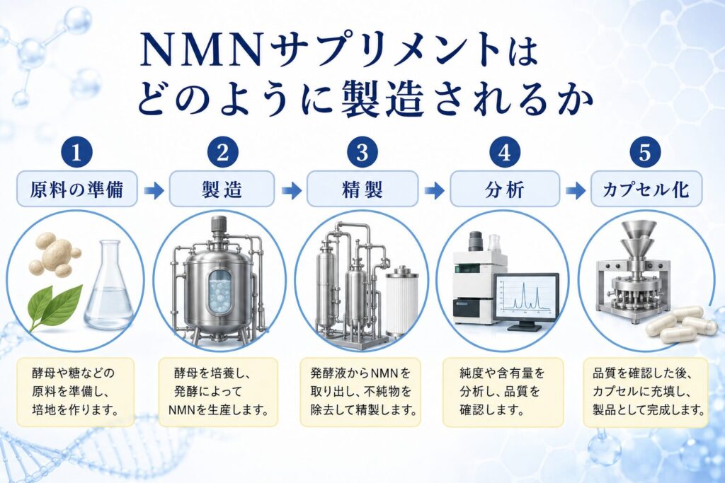 NMNサプリメントはどのように製造されるか