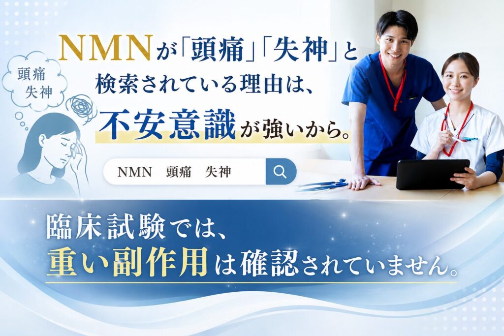 NMNが「頭痛」「失神」と検索されている理由は不安意識が強いから